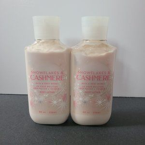 Bath and Body Works Snowflakes & Cashmere Body Lotion 2 Bottles